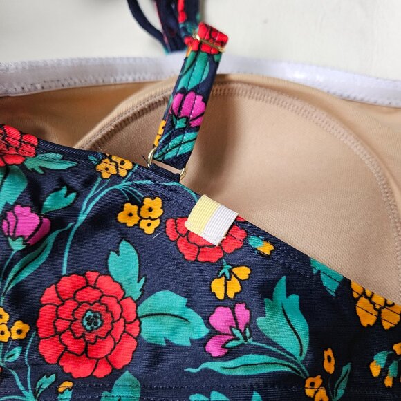 Summersalt The Ruffle Oasis Bikini Top Midnight Bloom Size 8 - Picture 4 of 6